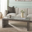 Safavieh Hamza Solid Wood Rectangle Coffee Table in Black/Pearl