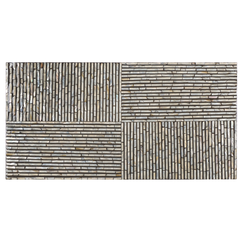 Safavieh Hamza Solid Wood Rectangle Coffee Table in Black/Pearl