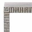 Safavieh Hamza Solid Wood Rectangle Coffee Table in Black/Pearl