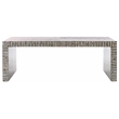 Safavieh Hamza Solid Wood Rectangle Coffee Table in Black/Pearl
