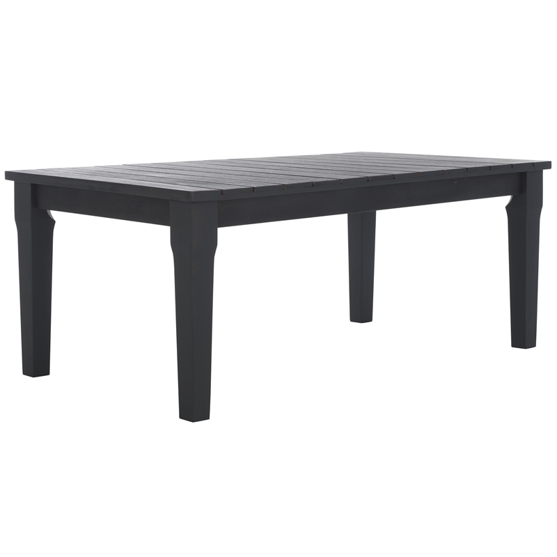 Safavieh Martinique Wood Patio Coffee Table in Black