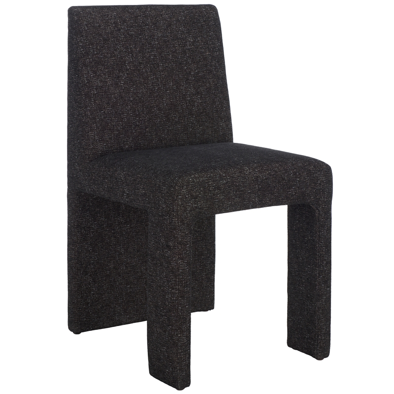 Safavieh Zale Wood and Polyester Dining Chair in Black