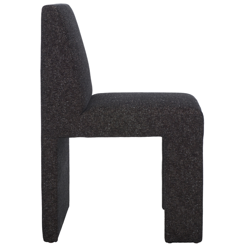 Safavieh Zale Wood and Polyester Dining Chair in Black