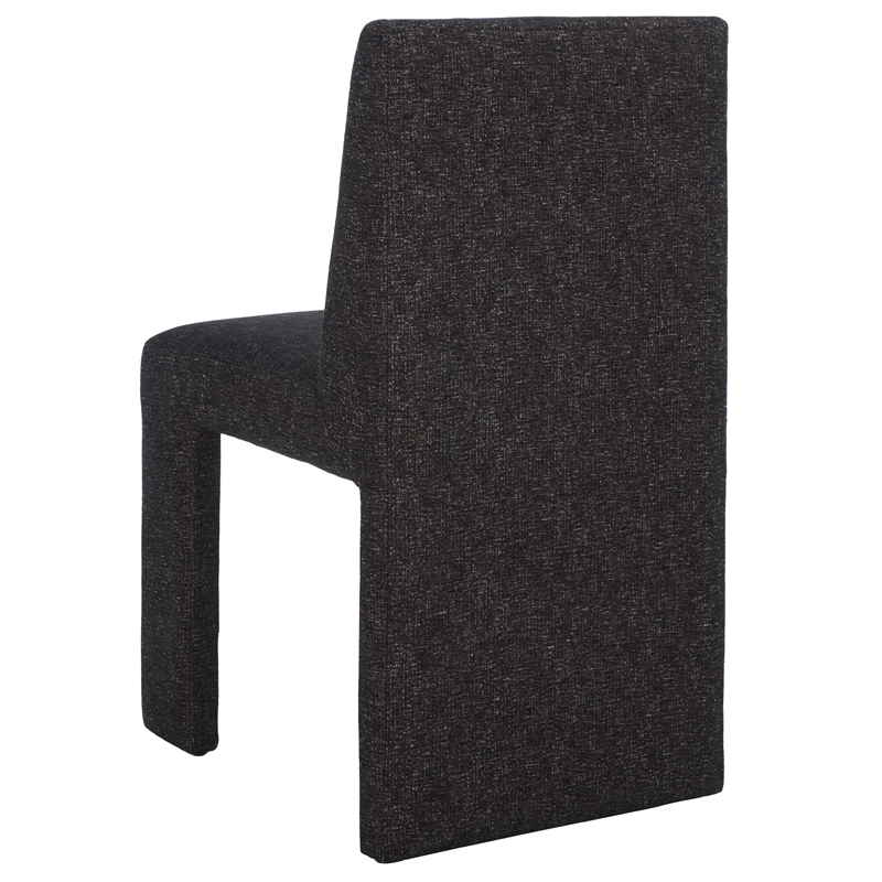 Safavieh Zale Wood and Polyester Dining Chair in Black