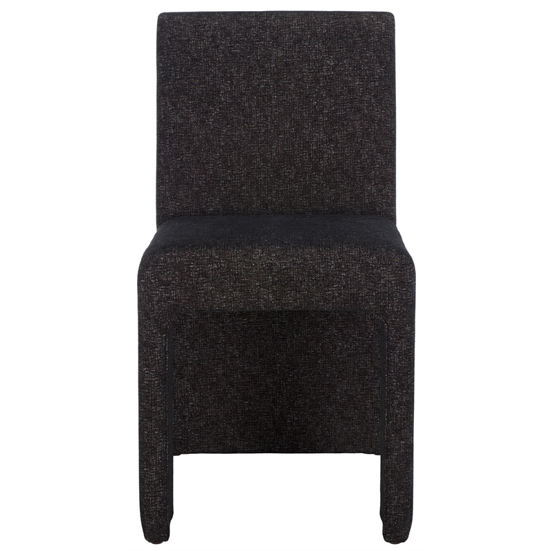 Safavieh Zale Wood and Polyester Dining Chair in Black