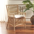 Safavieh Zorianna Rattan Dining Chair with Cushion in White / Natural