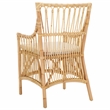 Safavieh Zorianna Rattan Dining Chair with Cushion in White / Natural