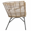 Safavieh Camira Rattan Dining Chair with Cushion in White / Natural