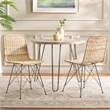 Safavieh Minerva Rattan Weaved Dining Chair in Natural / Black