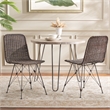 Safavieh Minerva Rattan Weaved Dining Chair in Brown / Black