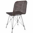Safavieh Minerva Rattan Weaved Dining Chair in Brown / Black