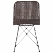 Safavieh Minerva Rattan Weaved Dining Chair in Brown / Black