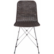 Safavieh Minerva Rattan Weaved Dining Chair in Brown / Black