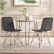 Safavieh Minerva Rattan Weaved Dining Chair in Black
