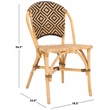 Safavieh Callidora Rattan Dining Chair in Natural / Black