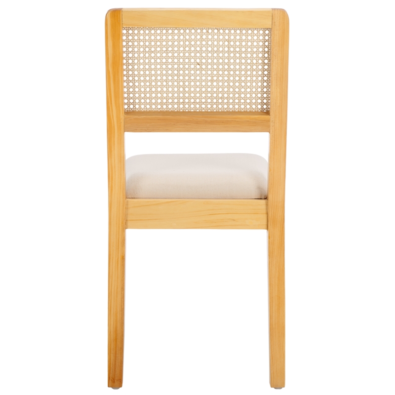 Safavieh Suzetta Pine Wood Dining Chair in Natural / White
