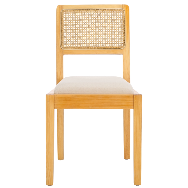 Safavieh Suzetta Pine Wood Dining Chair in Natural / White