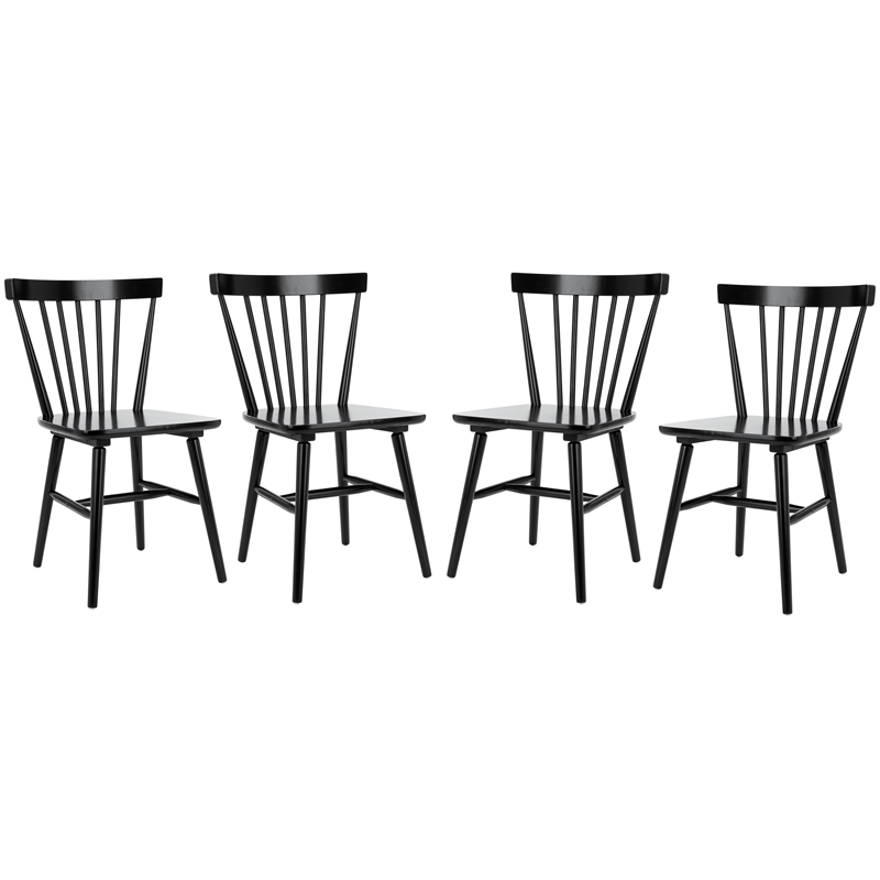 Safavieh Winona Wood Spindle Back Dining Chair in Black