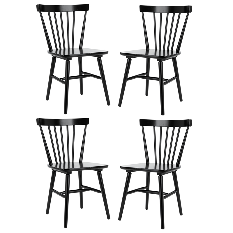 Safavieh Winona Wood Spindle Back Dining Chair in Black