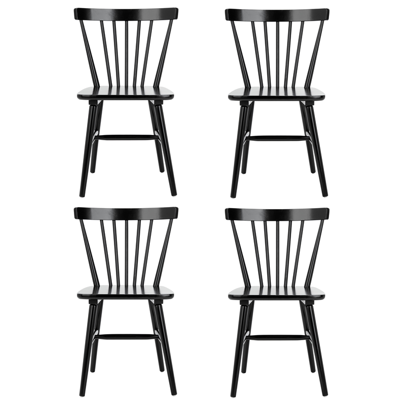Safavieh Winona Wood Spindle Back Dining Chair in Black