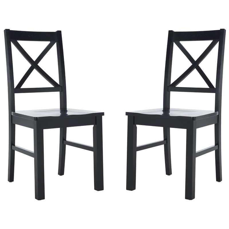 Safavieh Akash Wood Dining Chair in Black