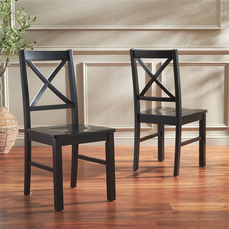 Safavieh Akash Wood Dining Chair in Black