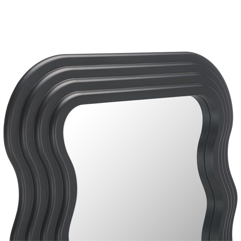 Safavieh Mahya Wood and Iron Mirror in Black