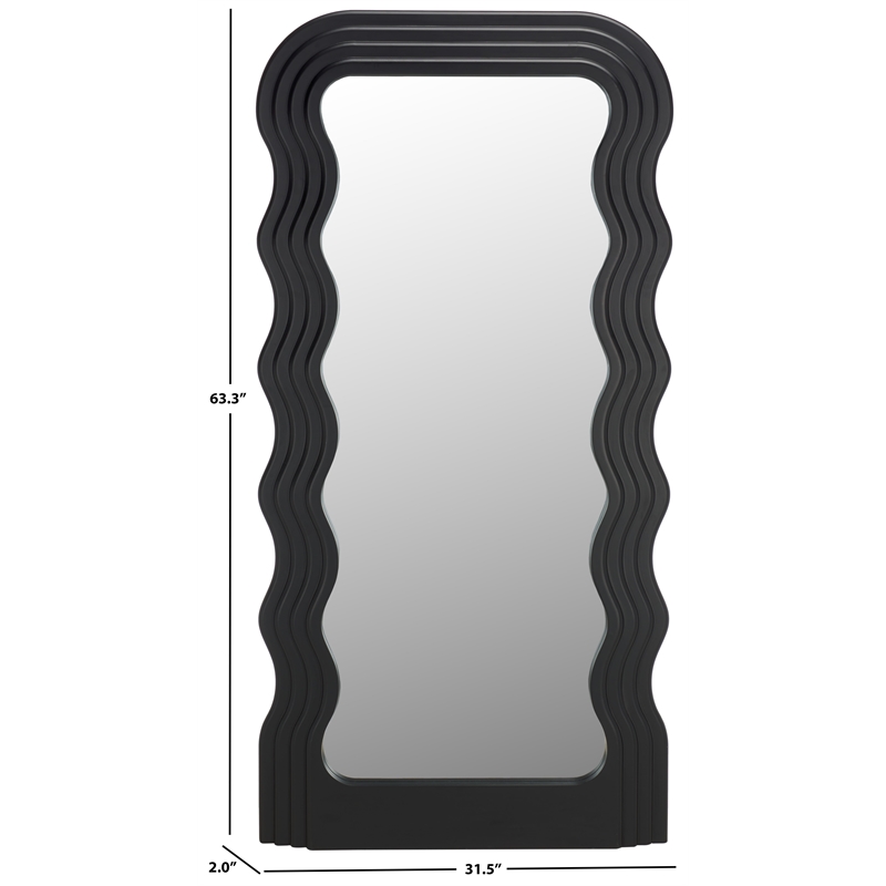 Safavieh Mahya Wood and Iron Mirror in Black
