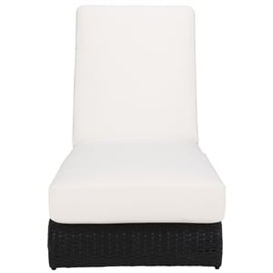Safavieh Vale Steel and Polyester Lounger in Black / White