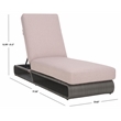 Safavieh Vale Steel and Polyester Lounger in Gray / Light Gray