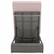 Safavieh Vale Steel and Polyester Lounger in Gray / Light Gray