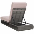 Safavieh Vale Steel and Polyester Lounger in Gray / Light Gray