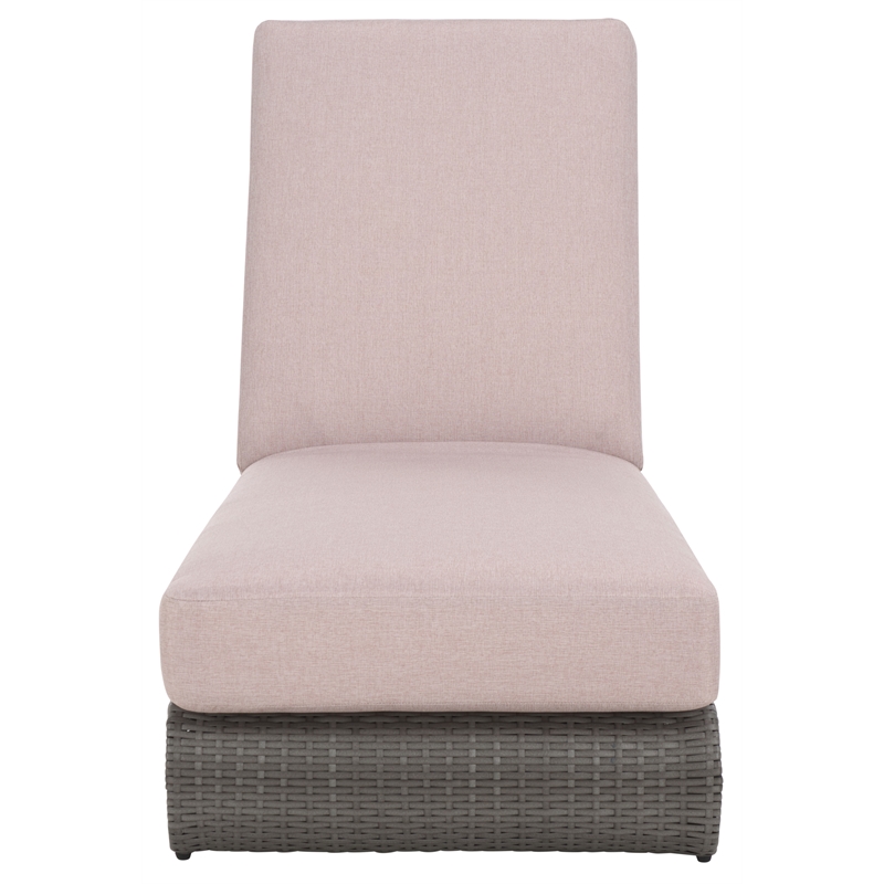 Safavieh Vale Steel and Polyester Lounger in Gray / Light Gray