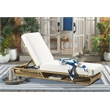 Safavieh Vale Steel and Polyester Lounger in Natural / White