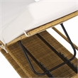 Safavieh Vale Steel and Polyester Lounger in Natural / White