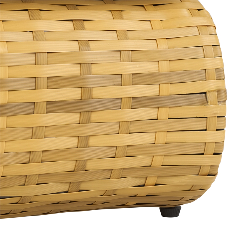 Safavieh Vale Steel and Polyester Lounger in Natural / White
