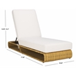 Safavieh Vale Steel and Polyester Lounger in Natural / White