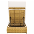 Safavieh Vale Steel and Polyester Lounger in Natural / White