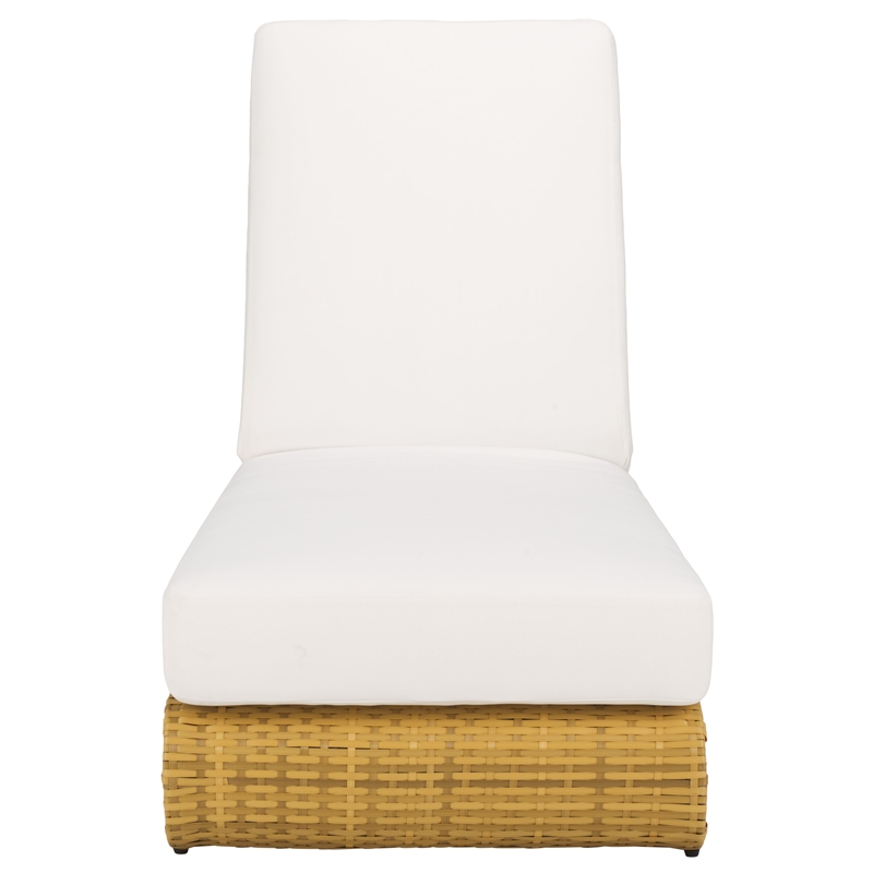 Safavieh Vale Steel and Polyester Lounger in Natural / White