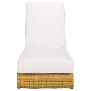 Safavieh Vale Steel and Polyester Lounger in Natural / White