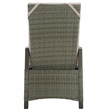 Safavieh Herman Steel and Polyester Recliner Chair in  Brown / Light Gray
