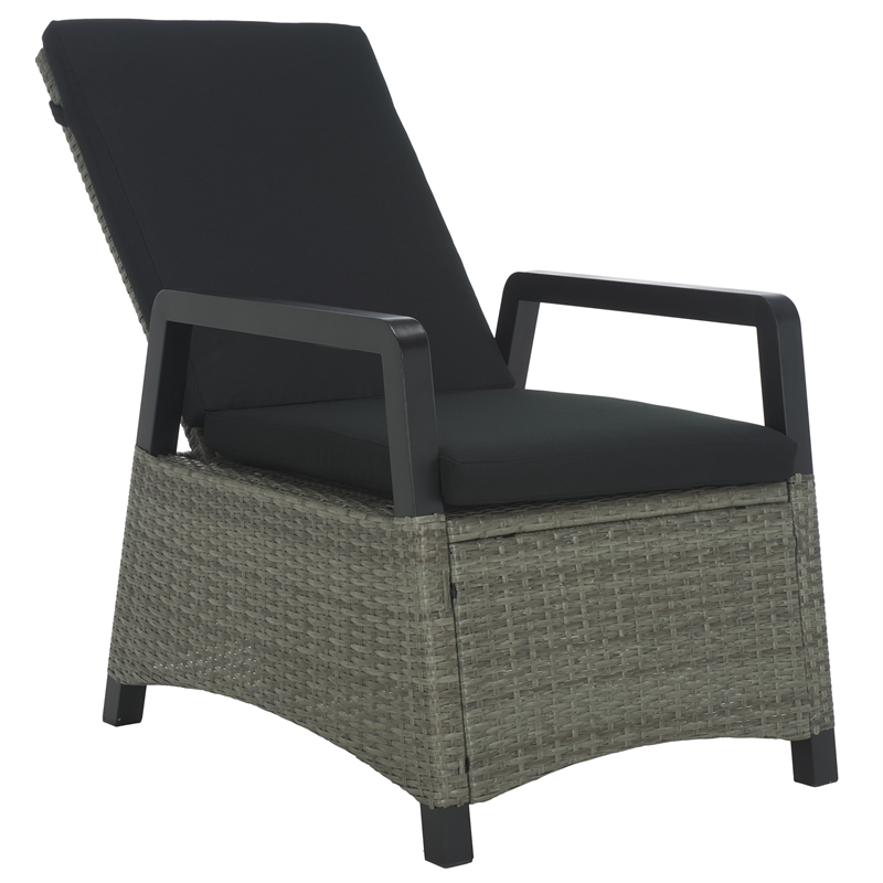 Safavieh Herman Steel and Polyester Recliner 3 Pc Set in Brown / Black