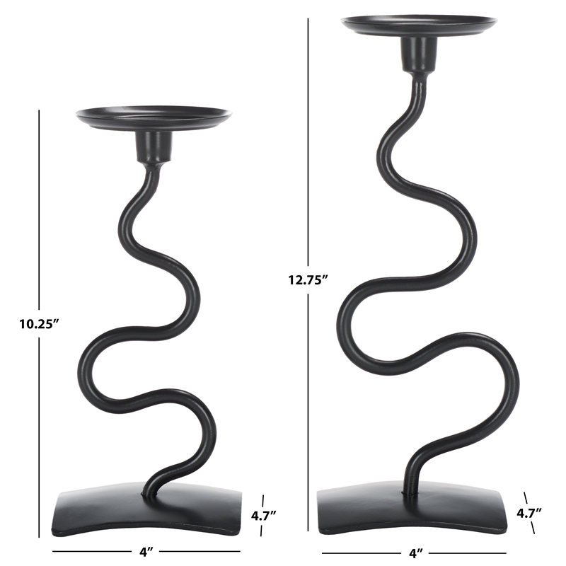Safavieh Nisi Candleholder Set Of 2 in Black