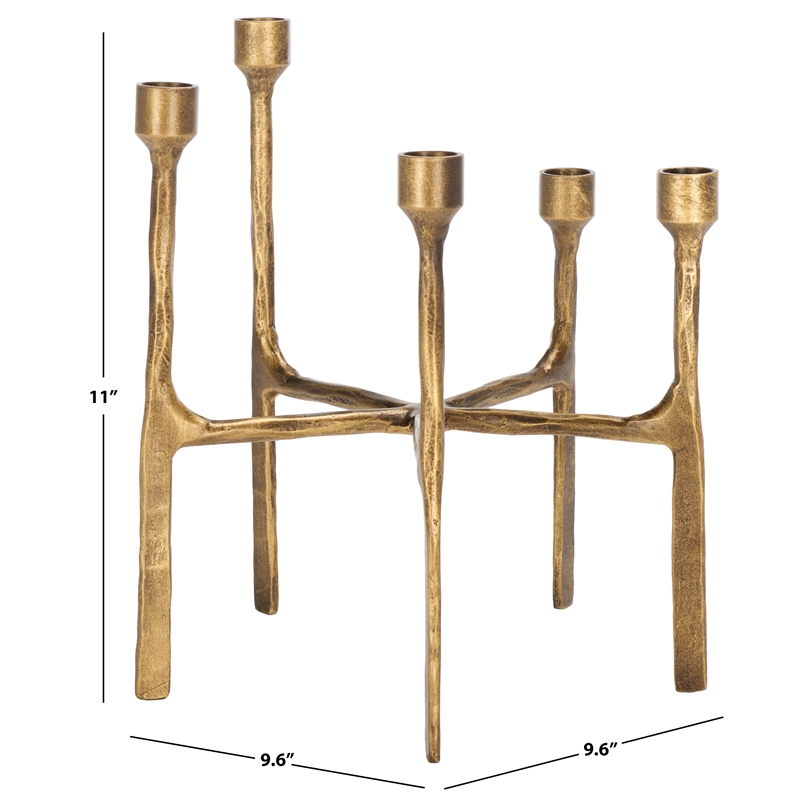 Safavieh Quyn Taper Candleholder Centerpiece in Brass