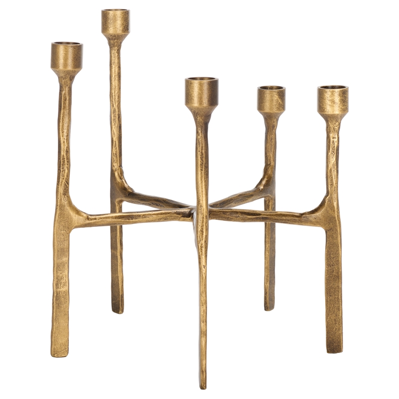 Safavieh Quyn Taper Candleholder Centerpiece in Brass