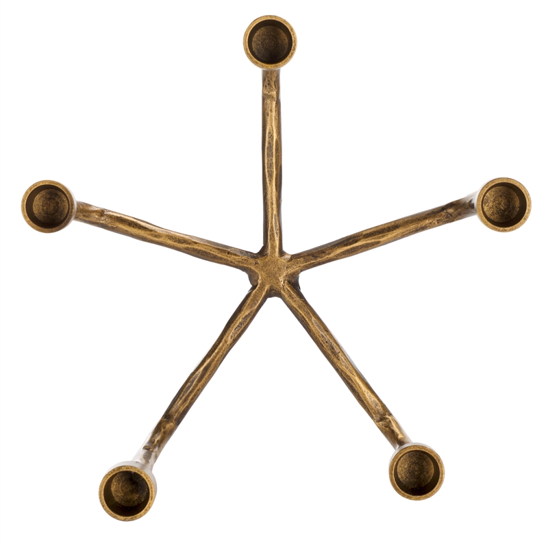 Safavieh Quyn Taper Candleholder Centerpiece in Brass