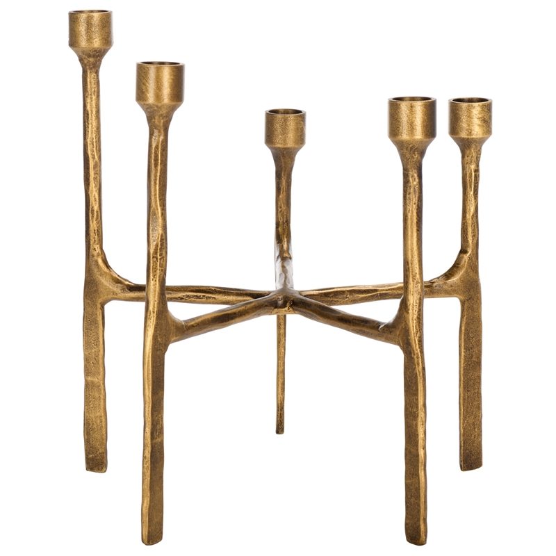 Safavieh Quyn Taper Candleholder Centerpiece in Brass
