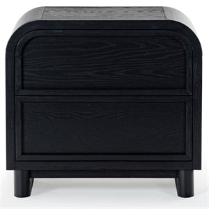 Safavieh Dinah 2 Drawer Wood Nightstand in Black