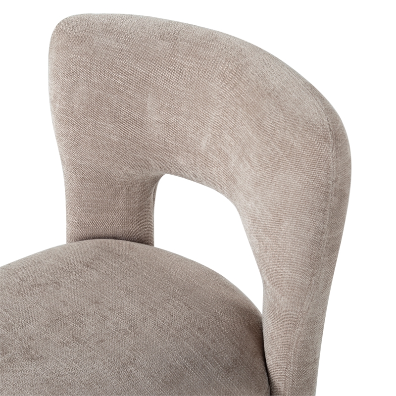 Safavieh Tamlyn Performance Wood and Fabric Dining Chair in Light Brown