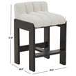 Safavieh Delphini Wood Counter Stool  in Ivory / Black